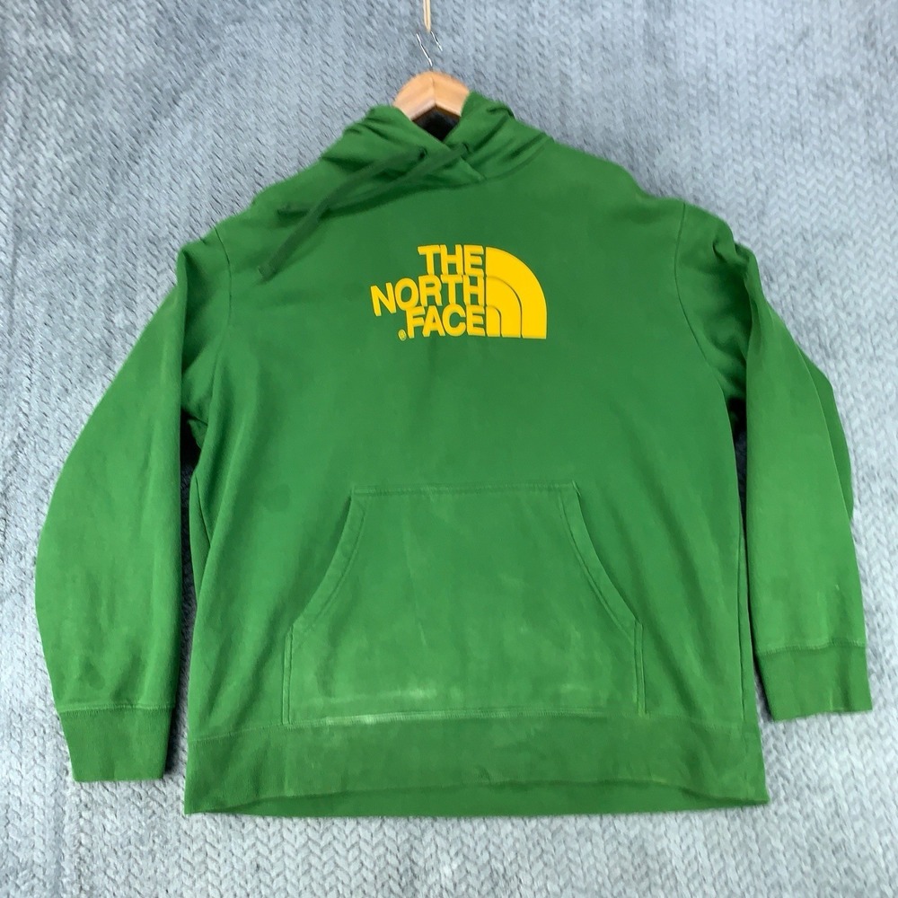 The North Face Hoodie Men's 2XL‎ XXL Green Half Dome Pullover Outdoors Soft